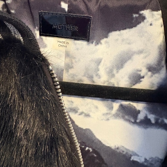 MOTHER Kids Faux Fur Jacket - Black and Gray - Picture 2 of 2